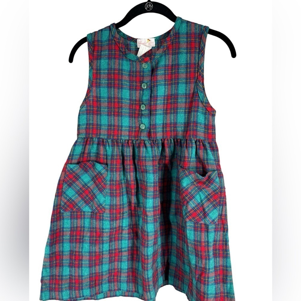 Vintage kids plaid dress chocolat Glacé Paris size 10